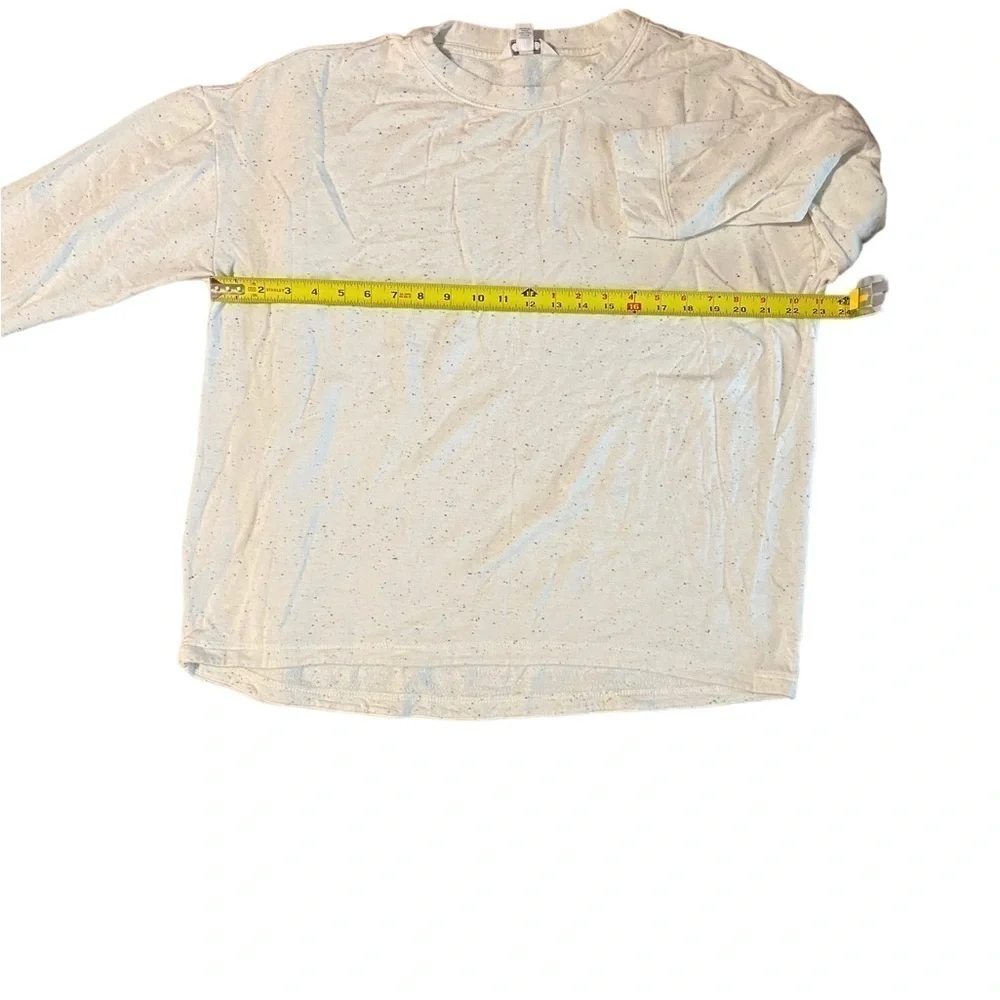 3 Dots Women's Ivory Large Pullover Top Stretch Warm Soft Sprinkles Pattern